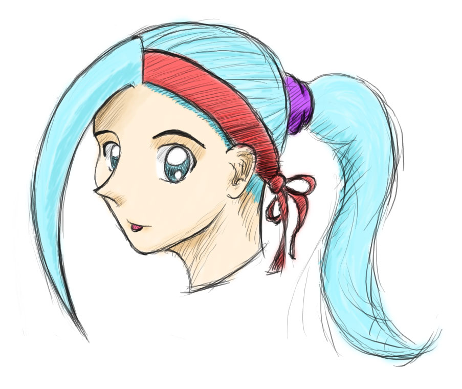 Random chara
I really liked the CG of this when I first coloured it - just the head angle and hair colour.
