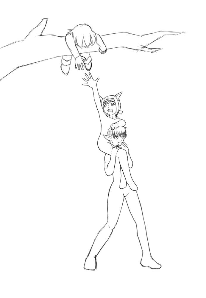 Alaya, Xylia and I
Didn't have enough pictures of Alaya's armour to finish the drawing
