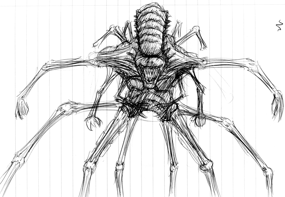 Alien... thing
Unfortunately, I didn't add enough phallic references for it to look much like Geiger...
Keywords: Alien
