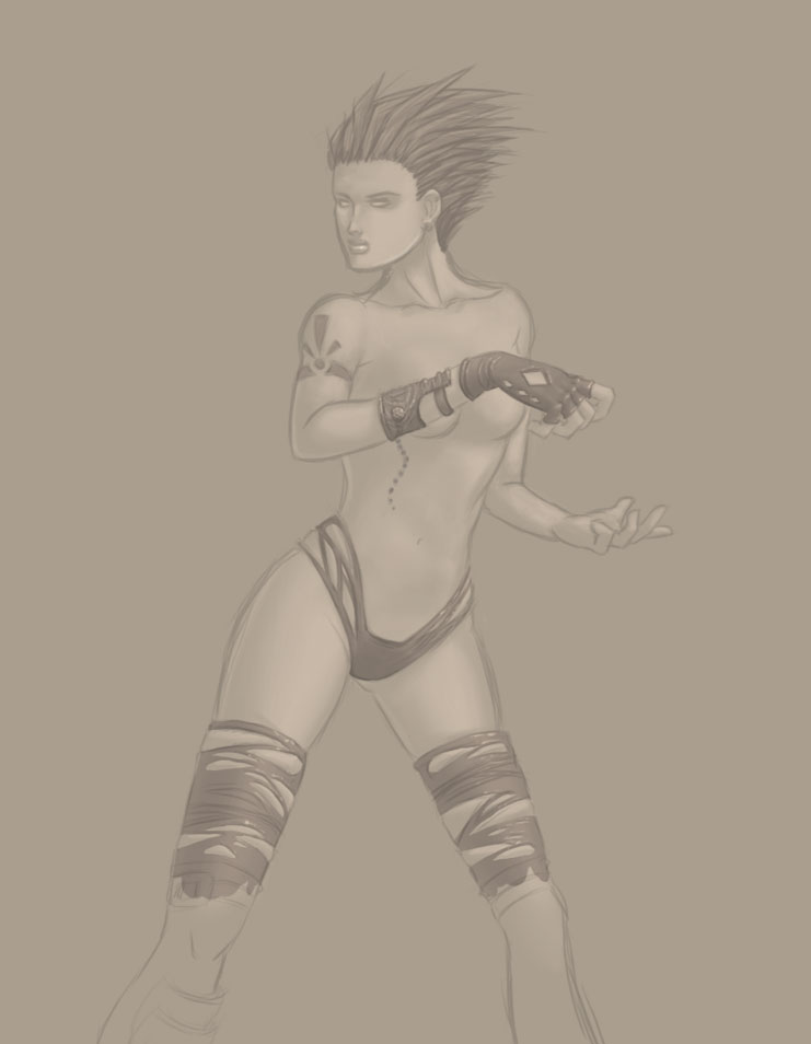 Remii
I like Luis Royo, so I was wondering if I could draw like him.
It turns out I can't!
Keywords: World of Warcraft Remii Scourge